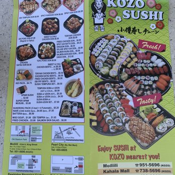 Kozo Sushi - Kahala - Sushi Bars Near Me - Honolulu, Hawaii