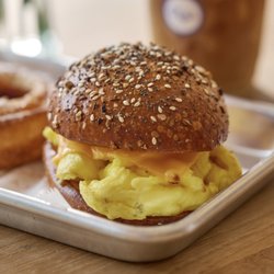 Pip’s Cafe and Provisions - Pip's classic egg and cheese sandwich on a house-made milk bun.
