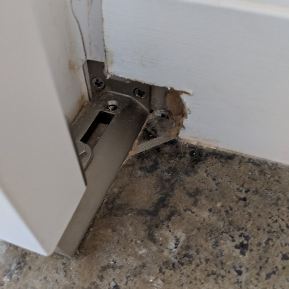 Rapid Blinds & Shutters - Baseboard cut made around hardware - Shades & Blinds Near Me - Phoenix, Arizona Rapid Blinds & Shutters - Baseboard cut made around hardware - Shades & Blinds Near Me - Phoenix, Arizona