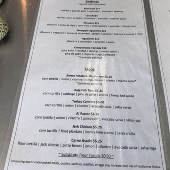 Tigres Fuego - Menu - Tacos Near Me - Redondo Beach, California