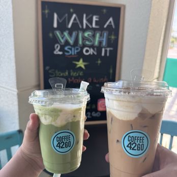 Coffee42go - Iced Matcha Latte Iced HORCHATA CRME DE LA CREME COFFEE LATTE - Coffee & Tea Near Me - Anaheim, California Coffee42go - Iced Matcha Latte Iced HORCHATA CRME DE LA CREME COFFEE LATTE - Coffee & Tea Near Me - Anaheim, California