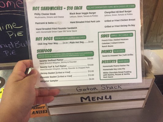 Menu photo 2 Gator Shack Punta Gorda, FL Menu photo 2 Gator Shack Punta Gorda, FL
