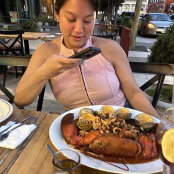 Osteria Salina - Seafood pasta with an entire lobster, clams and calamari - Italian Near Me - Auburn, New York