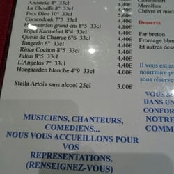 Museum Café - Une partie du menu