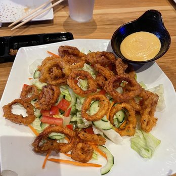 Omokase - Fried calamari salad $13.45 - Sushi Bars Near Me - Rancho Cucamonga, California