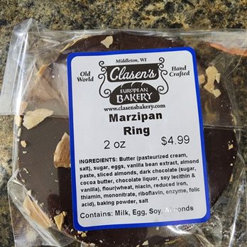 Clasen's European Bakery - Marzipan ring - Bakeries Near Me - Middleton, Wisconsin Clasen's European Bakery - Marzipan ring - Bakeries Near Me - Middleton, Wisconsin