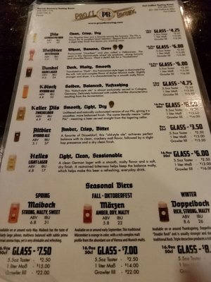 Menu photo 5 Prost Brewing - Fort Collins Fort Collins, CO
