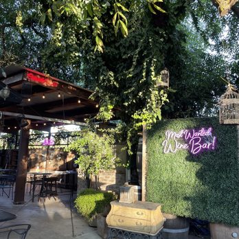 Most Wanted Wine Company - Outside patio - Wine Bars Near Me - Oakdale, California