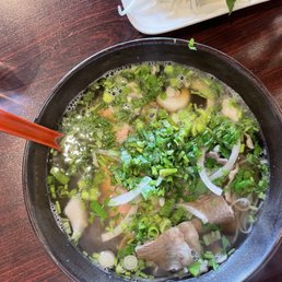 Pho with steak and brisket + extra cilantro which