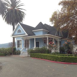 Exterior of the Vezer Family Vineyard - Blue Victorian in Fairfield. Exterior of the Vezer Family Vineyard - Blue Victorian in Fairfield.