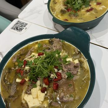 Seven Fish Cuisine - Golden Sour and Spicy Fish Soup and Golden Sour and Spicy Beef Soup - Asian Fusion Near Me - San Jose, California
