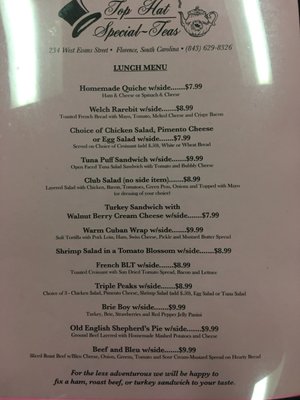 Menu photo 2 Top Hat Special-Teas Florence, SC