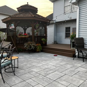 Royal Deck - Gazebo and patio weren't part of the project. Just the deck. - Decks & Railing Near Me - Naperville, Illinois