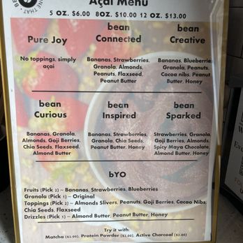 bean THERE: Grab-and-Go Specialty Café - Açaí menu - Coffee & Tea Near Me - Princeton, New Jersey