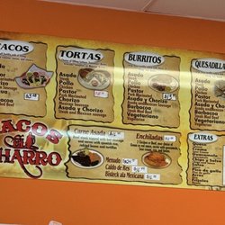 Tacos El Charro - Menu