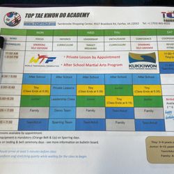 Top TaeKwonDo - Schedule