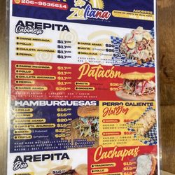La Zuliana Venezuelan Food - Menu