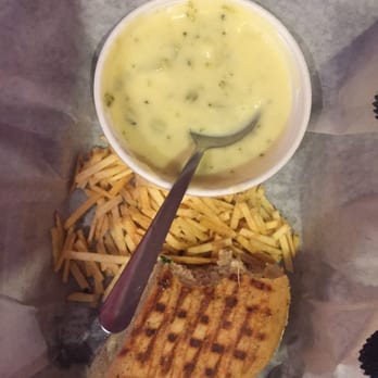 Tin Cup - Broccoli Cheese soup and Buffalo Bill sandwich. - Sandwiches Near Me - Arlington, Texas Tin Cup - Broccoli Cheese soup and Buffalo Bill sandwich. - Sandwiches Near Me - Arlington, Texas