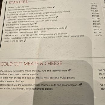 Bocanáriz - Menu - Wine Bars Near Me - Santiago, RM