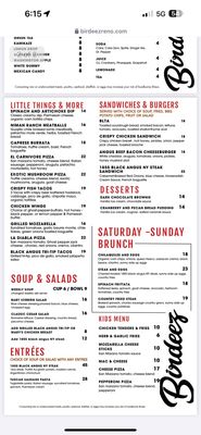 Menu photo 6 Birdeez Reno, NV
