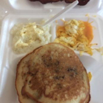 Arcade Restaurant - Blueberry pancakes scrabble eggs grits crispy bacon - Diners Near Me - Memphis, Tennessee