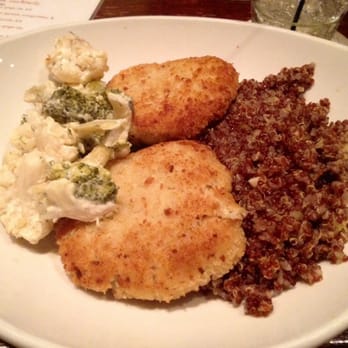 SOB Downtown - Crab cakes with quinoa and chilled broccoli/cauliflower salad - Gastropubs Near Me - Memphis, Tennessee SOB Downtown - Crab cakes with quinoa and chilled broccoli/cauliflower salad - Gastropubs Near Me - Memphis, Tennessee