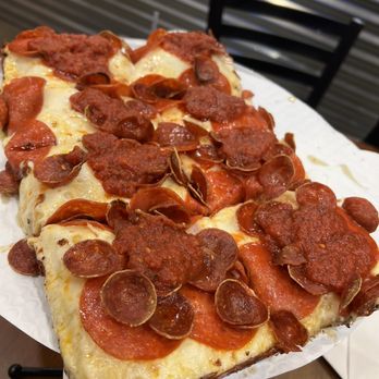 99 Craft Pizza - Detroit style double pepperoni pizza. - Pizza Near Me - Fresno, California