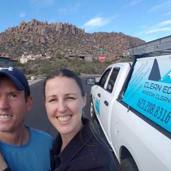 Clean Edge Window Cleaning - Me & my beautiful wife on a job! - Window Washing Near Me Clean Edge Window Cleaning - Me & my beautiful wife on a job! - Window Washing Near Me