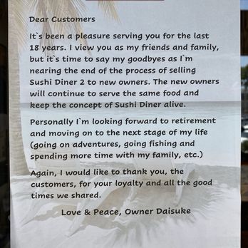 Tappi Diner - Undergoing ownership change. Owner is retiring 9/2024 - Sushi Bars Near Me - San Diego, California Tappi Diner - Undergoing ownership change. Owner is retiring 9/2024 - Sushi Bars Near Me - San Diego, California
