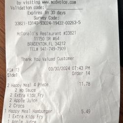 McDonald's - Most unprofessional experience I have ever had in my 34 years