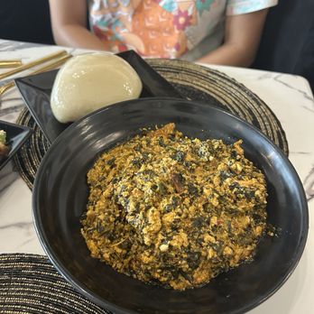 Aria Suya Kitchen - Pounded Yam With Soup (Egusi) - African Near Me - Pearland, Texas