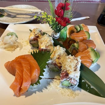 Wasabi Bistro - Salmon sashimi, Orange Dragon & Volcano Roll - Asian Fusion Near Me - Conroe, Texas Wasabi Bistro - Salmon sashimi, Orange Dragon & Volcano Roll - Asian Fusion Near Me - Conroe, Texas