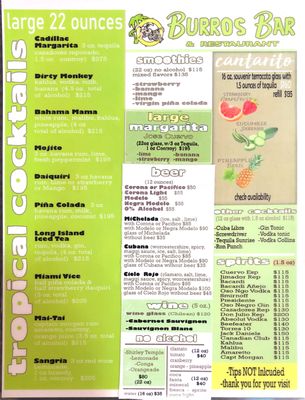 Menu photo 7 Burros Bar & Restaurant Puerto Vallarta, JAL