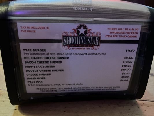 Menu photo 1 Shooting Star Saloon Huntsville, UT Menu photo 1 Shooting Star Saloon Huntsville, UT