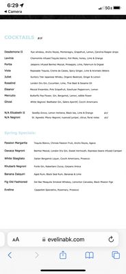 Menu photo 6 Evelina Brooklyn, NY