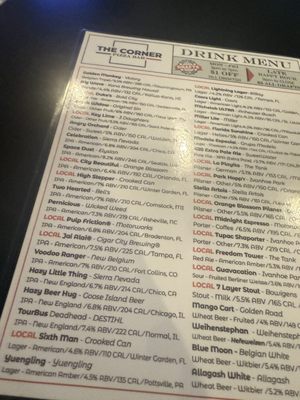 Menu photo 3 The Corner Pizza Bar Orlando, FL Menu photo 3 The Corner Pizza Bar Orlando, FL