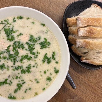 Soppakeittiö - creamy salmon soup 13.95 + upsize 2 euros bread - Soup Near Me - Helsinki, 18