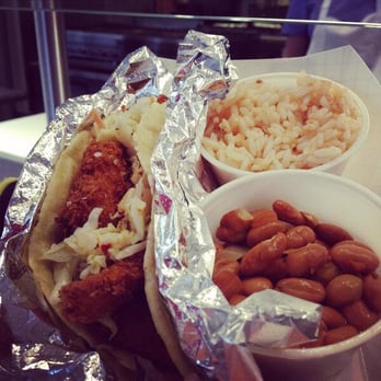 4 Taco - Amazing fish tacos with rice and beans. "Secret is the @NoLabelBrewCo Don Jalapeño beer in the batter." - Tex-Mex Near Me - Houston, Texas