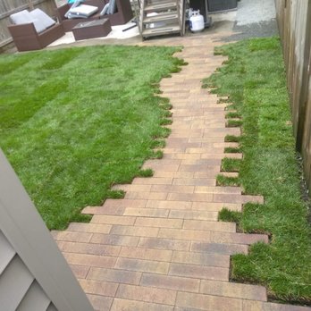 Enjoyable Landscaping - Walkway with Autumn blend Boardwalk paver from menards - Landscaping Near Me Enjoyable Landscaping - Walkway with Autumn blend Boardwalk paver from menards - Landscaping Near Me
