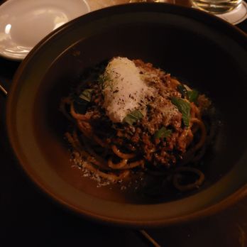 Jeffrey's - Bucatini bolognese - American Near Me - Austin, Texas Jeffrey's - Bucatini bolognese - American Near Me - Austin, Texas