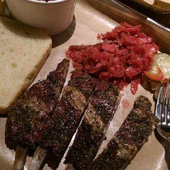 Mabel's BBQ - Brisket ribs with cole slaw, pickled onions and a slice of bread. Very good! - Barbeque Near Me - Cleveland, Ohio Mabel's BBQ - Brisket ribs with cole slaw, pickled onions and a slice of bread. Very good! - Barbeque Near Me - Cleveland, Ohio
