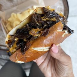 Forward Brewing - Mushroom "steak" and cheese