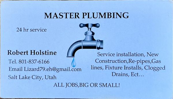 Master Plumbing Robert Holstine