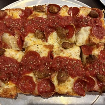 Via 313 Pizzeria - Carnivore small pizza, double cut - Pizza Near Me - Pearland, Texas