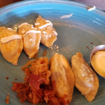 Polish Cottage - Pierogi (farmer cheese at top and sauerkraut and mushroom on bottom) - Polish Near Me - Tucson, Arizona
