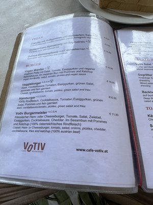 Menu photo 4 Votiv Vienna, 9 Menu photo 4 Votiv Vienna, 9