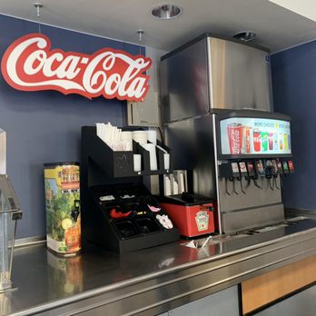 Carl's Jr - a soda machine and a soda dispenser - Burgers Near Me - Brentwood, California Carl's Jr - a soda machine and a soda dispenser - Burgers Near Me - Brentwood, California