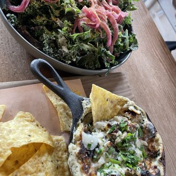 Field House Brewing - Spinach dip and kale salad - Breweries Near Me - Chilliwack, British Columbia