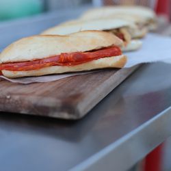 Ole Montaditos - Chorizo con queso manchego