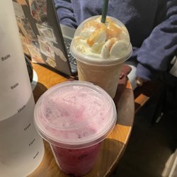 Starbucks - Acai coconut drink and creme brulee creme frappe k believe!